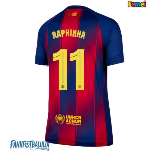 Barcelona Raphinha Belloli #11 Tricou Fotbal Replică 2025-26 Femei Acasa Barcelona Raphinha Belloli #11 Tricou Fotbal Replică 2025-26 Femei Acasa